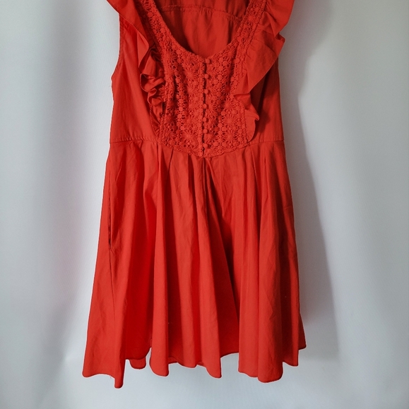 Free People Red Sleeveless Fit and Flare Dress Sz Small - Picture 11 of 12